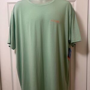Columbia Men's Light Green Short Sleeve Tee